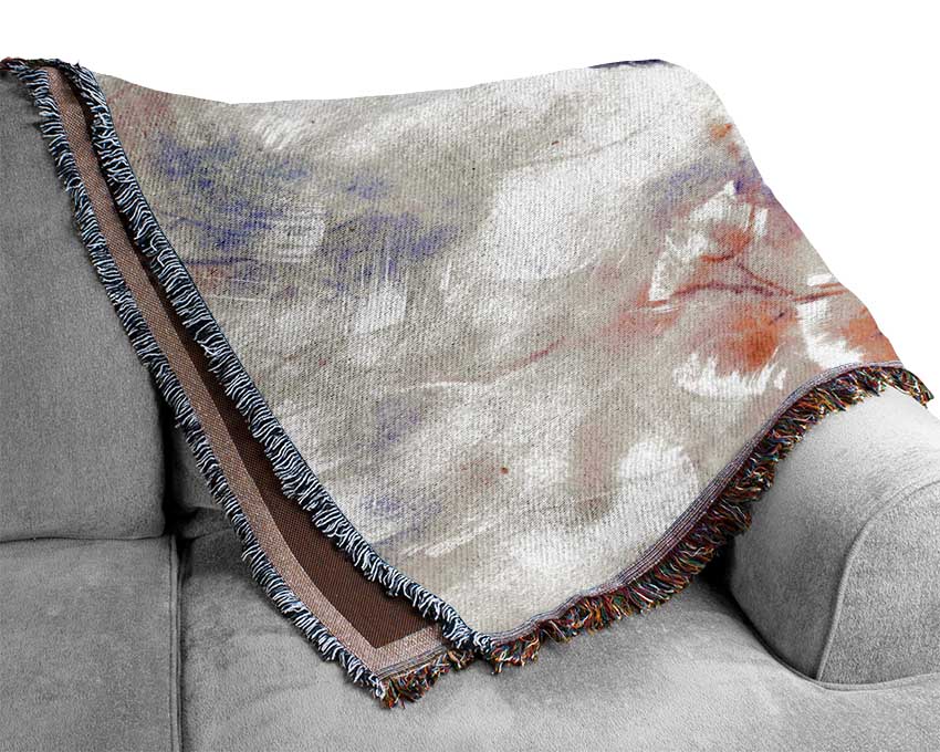 Cherry Blossom Bird Woven Blanket