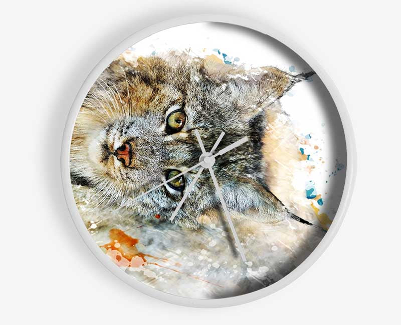 Wild Cat Clock - Wallart-Direct UK