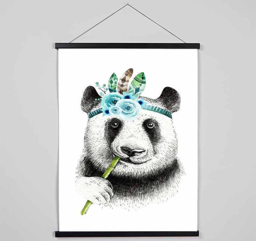 Panda Bamboo Hanging Poster - Wallart-Direct UK