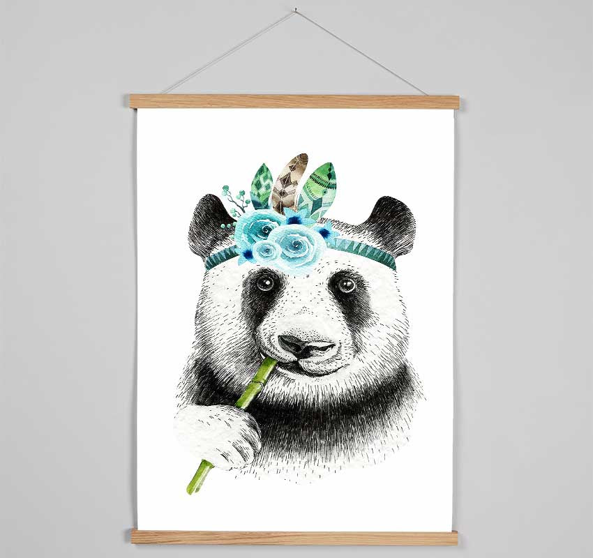 Panda Bamboo Hanging Poster - Wallart-Direct UK