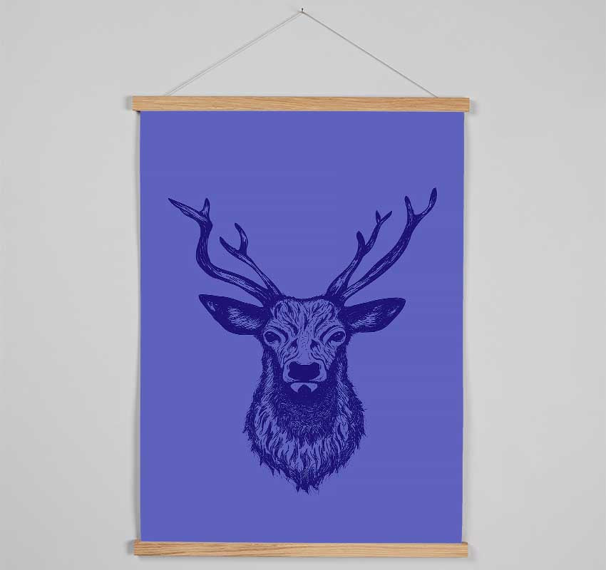 Stag Head 1 Hanging Poster - Wallart-Direct UK