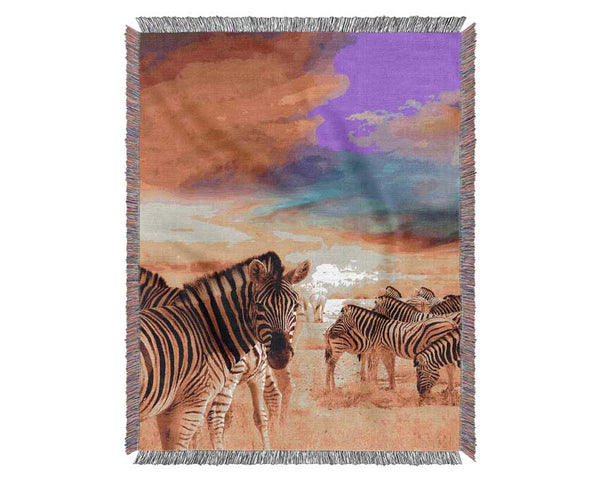 Stunning Zebra Skies Woven Blanket