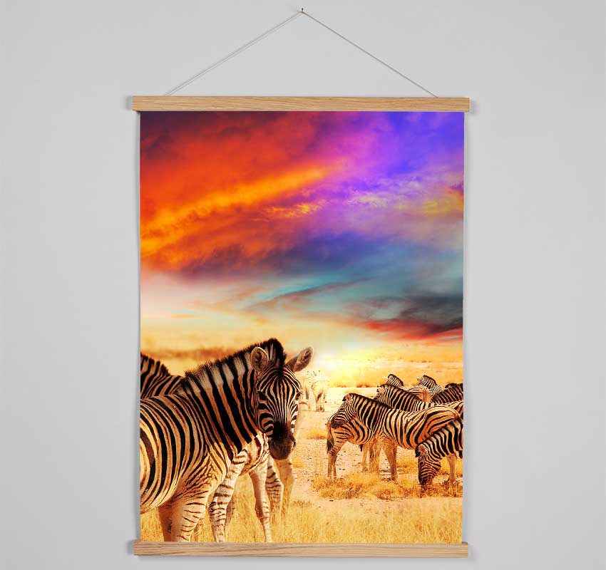 Stunning Zebra Skies Hanging Poster - Wallart-Direct UK