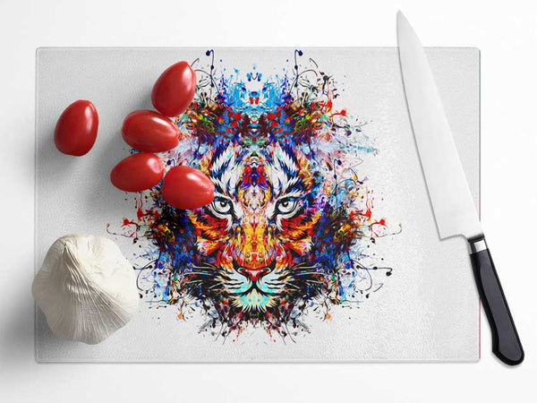 Tiger Colours Glass Chopping Board