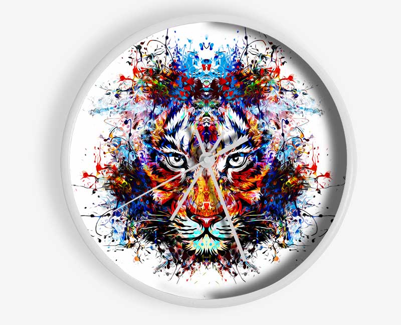 Tiger Colours Clock - Wallart-Direct UK