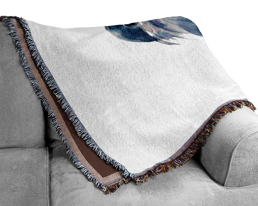 Chaffinch Bird Cherry Blossom Woven Blanket