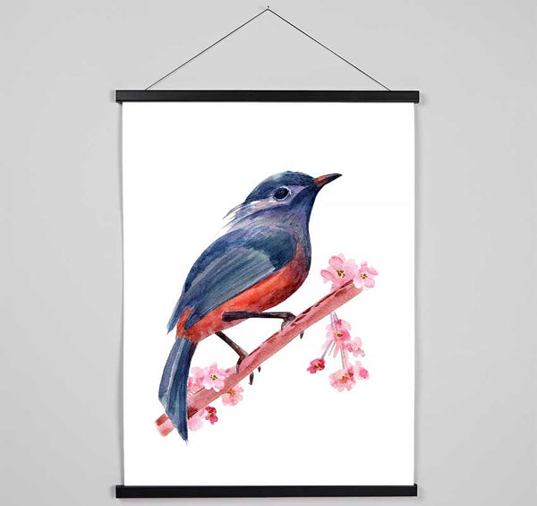 Chaffinch Bird Cherry Blossom Hanging Poster - Wallart-Direct UK