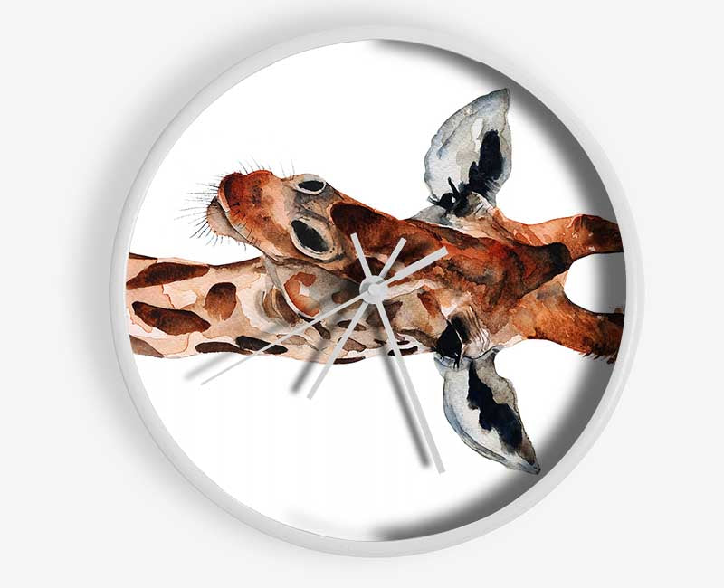 Curious Giraffe Clock - Wallart-Direct UK