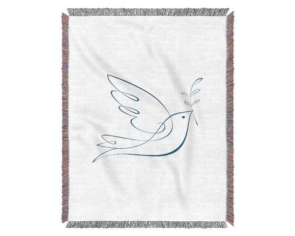 Olive Branch Dove Woven Blanket