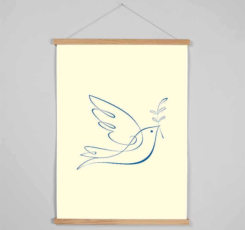 Olive Branch Dove Hanging Poster - Wallart-Direct UK