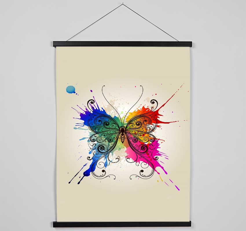 Rainbow Splash Butterfly Hanging Poster - Wallart-Direct UK