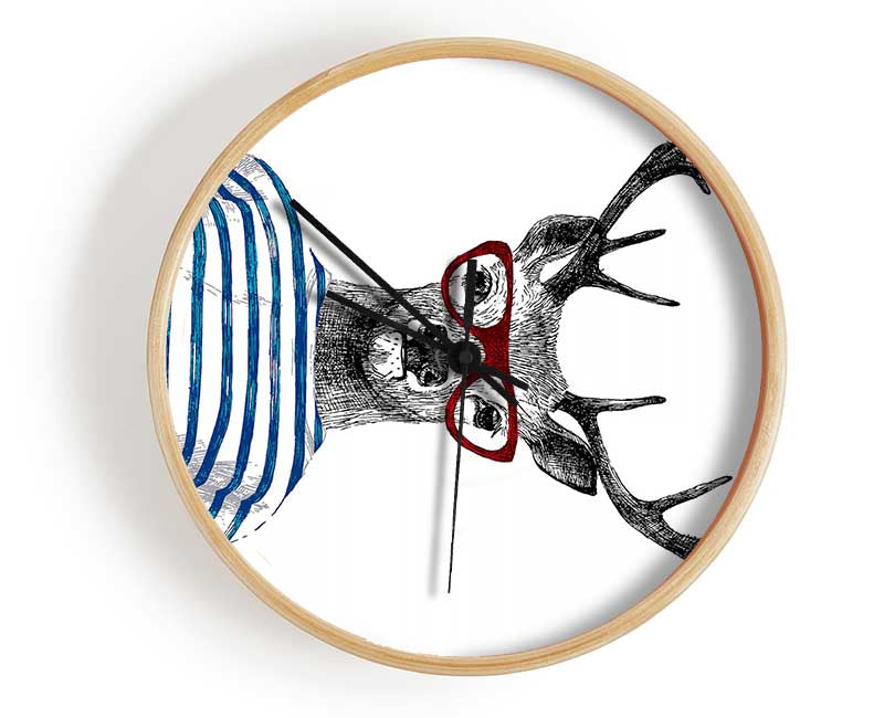 Steve The Stag 1 Clock - Wallart-Direct UK