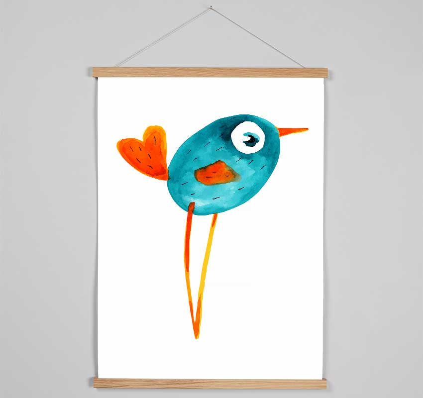 Heart Tailed Bird Hanging Poster - Wallart-Direct UK