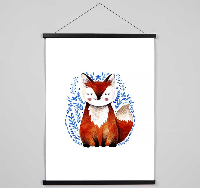 Sleeping Fox Hanging Poster - Wallart-Direct UK