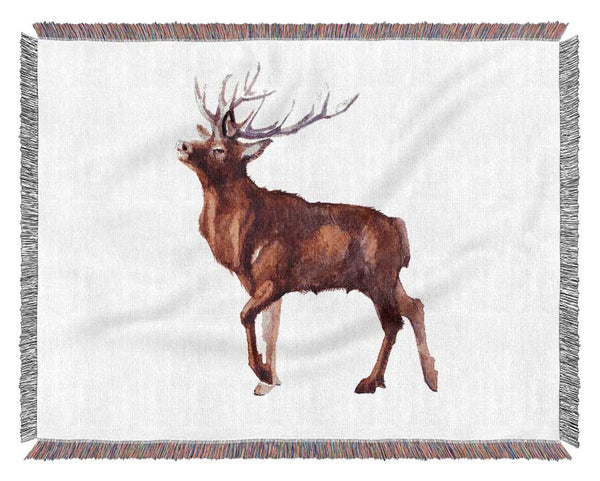 Red Stag Delight Woven Blanket