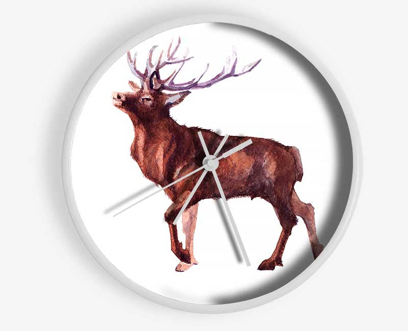 Red Stag Delight Clock - Wallart-Direct UK