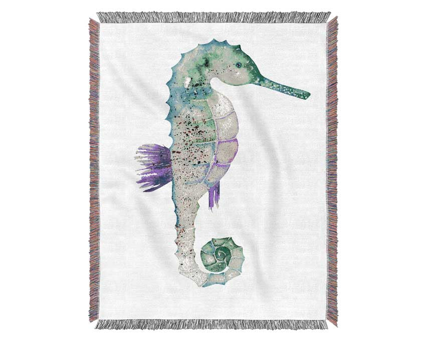 Spotted Seahorse Woven Blanket