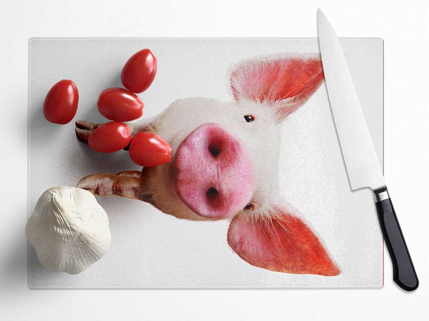 Curious Pig Glass Chopping Board