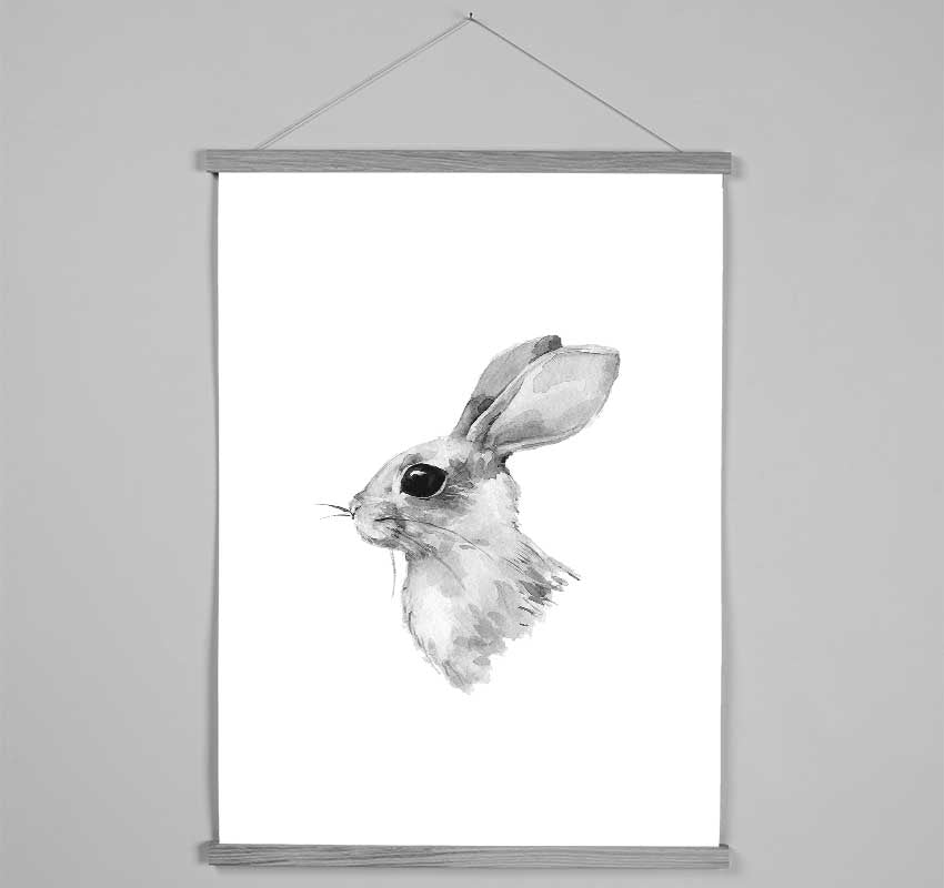 Rabbit Profile Hanging Poster - Wallart-Direct UK