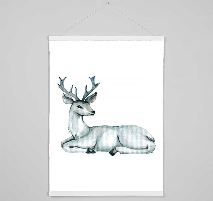 Female Deer Resting Hanging Poster - Wallart-Direct UK