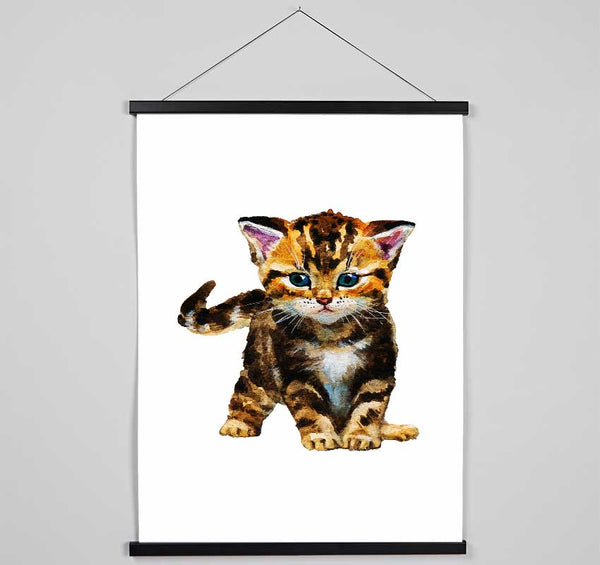 Tabby Kitten Cat Hanging Poster - Wallart-Direct UK