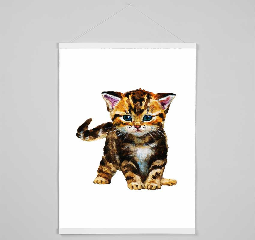 Tabby Kitten Cat Hanging Poster - Wallart-Direct UK