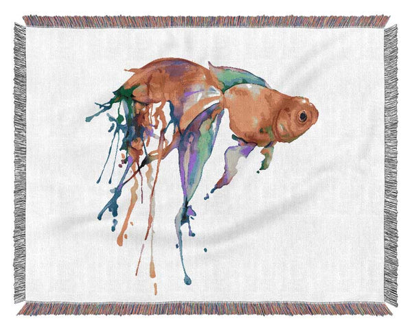 Rainbow Goldfish Woven Blanket