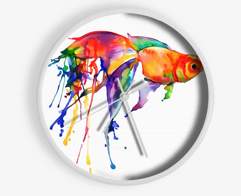 Rainbow Goldfish Clock - Wallart-Direct UK