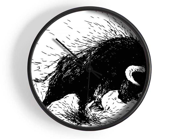 Bull Attack Clock - Wallart-Direct UK