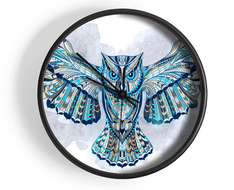 Indian Owl Clock - Wallart-Direct UK