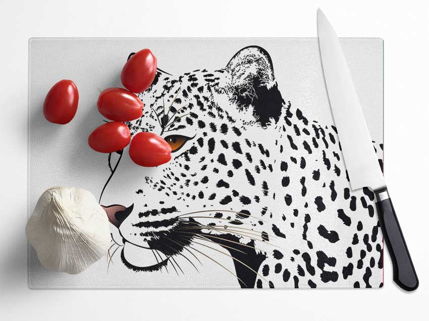 Leopard Eyes Glass Chopping Board