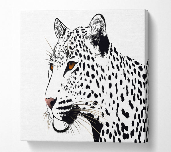 A Square Canvas Print Showing Leopard Eyes Square Wall Art