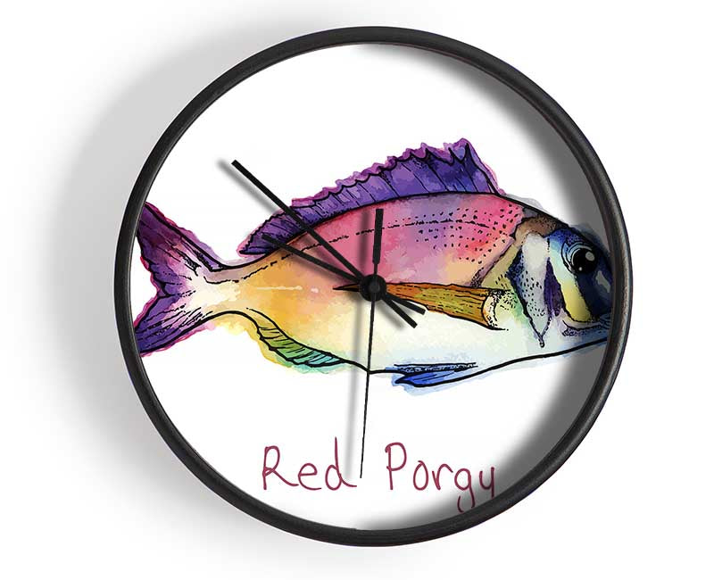 Red Porgy Rainbow Clock - Wallart-Direct UK