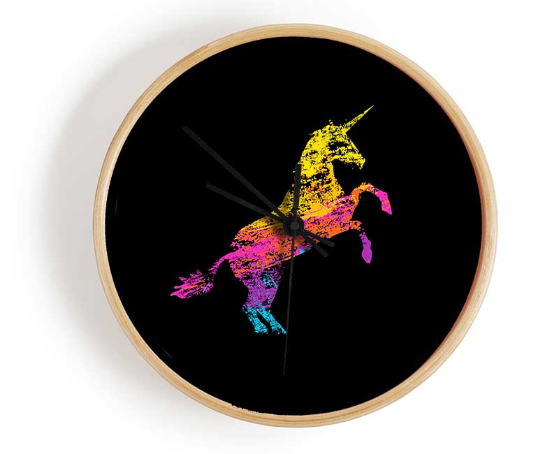 Rainbow Unicorn Clock - Wallart-Direct UK