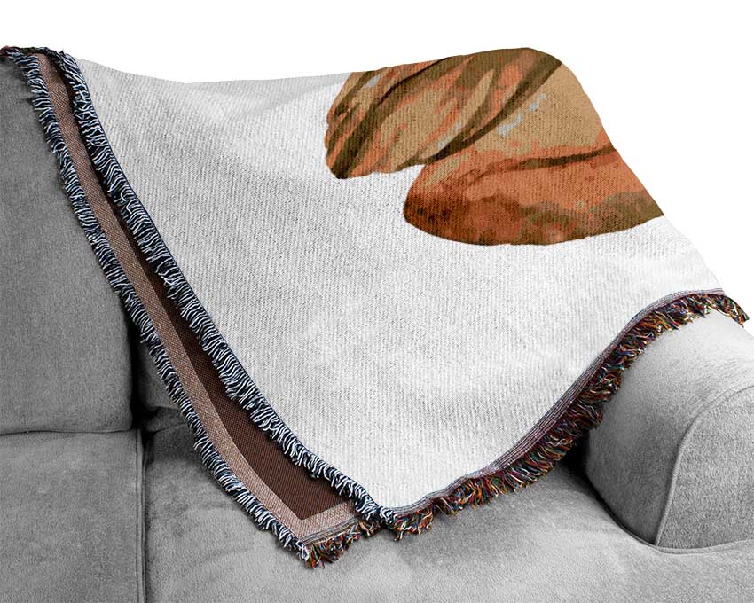 Meditating Sloth Woven Blanket