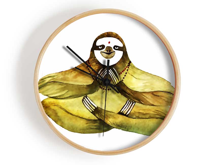 Meditating Sloth Clock - Wallart-Direct UK