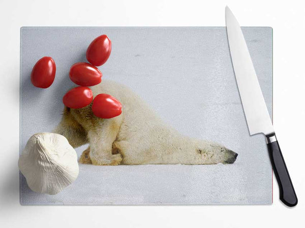 Polar Bear Itch Glass Chopping Board