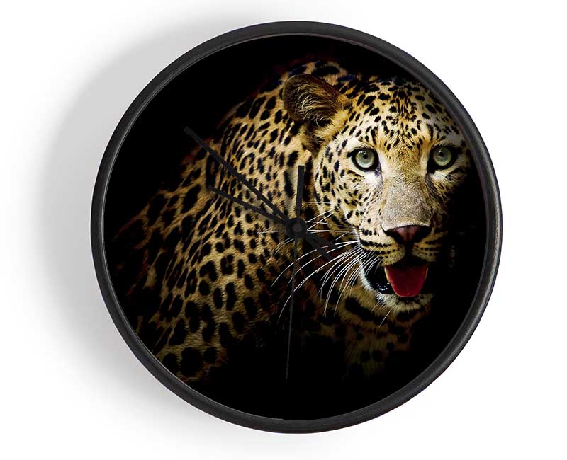 Curious Leopard Clock - Wallart-Direct UK