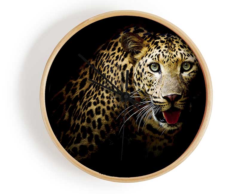 Curious Leopard Clock - Wallart-Direct UK