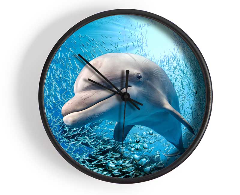 Dolphin Dinner Time Clock - Wallart-Direct UK