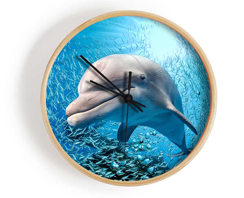 Dolphin Dinner Time Clock - Wallart-Direct UK