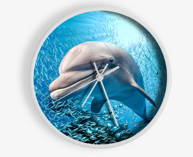 Dolphin Dinner Time Clock - Wallart-Direct UK