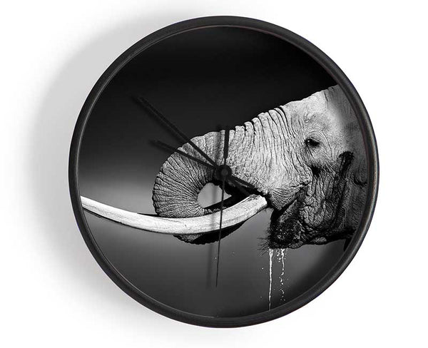 Elephant Drink Clock - Wallart-Direct UK