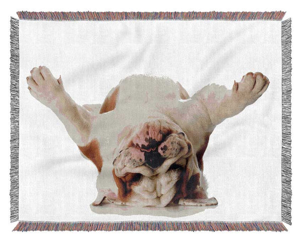 English Bulldog Snooze Woven Blanket