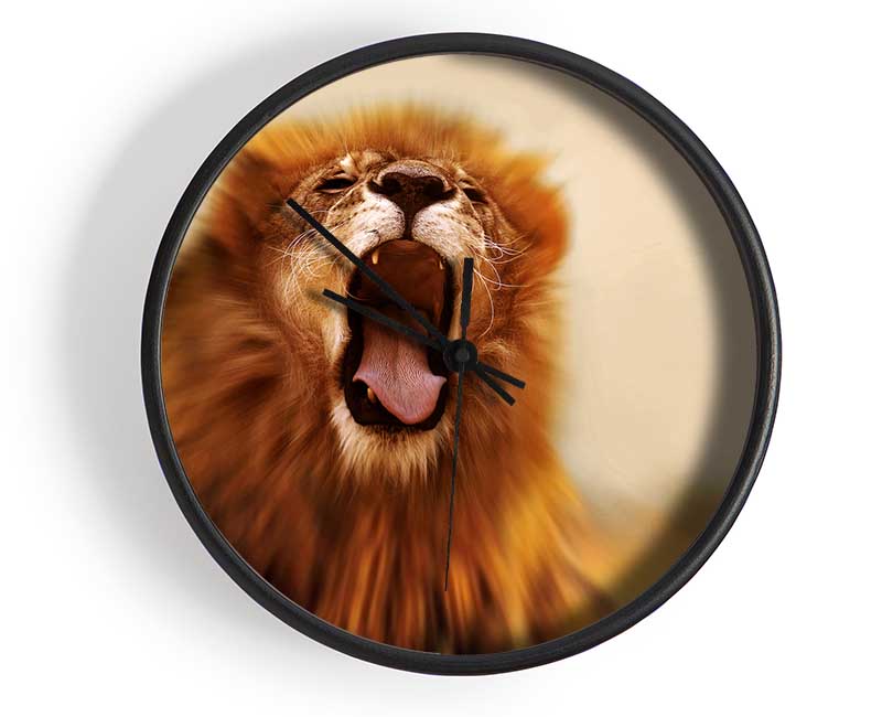 King of The Jungle Lion Roar Clock - Wallart-Direct UK