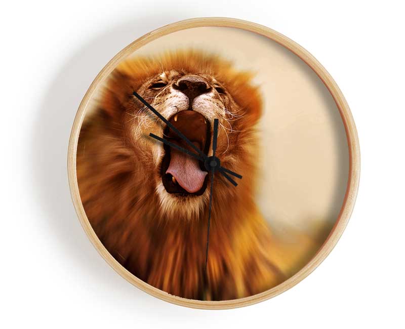 King of The Jungle Lion Roar Clock - Wallart-Direct UK