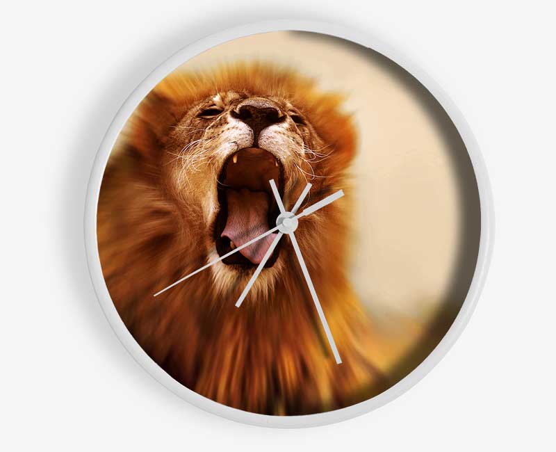 King of The Jungle Lion Roar Clock - Wallart-Direct UK