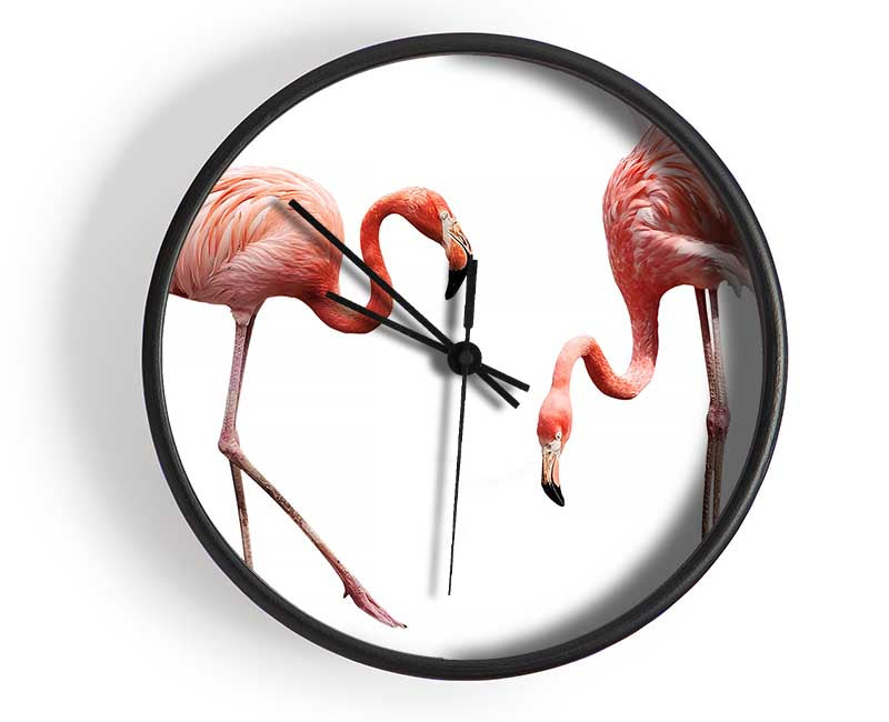 Pink Flamingo Duo Clock - Wallart-Direct UK