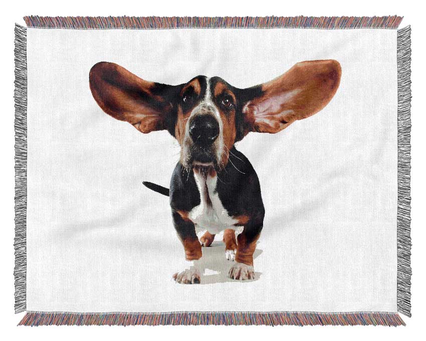 Basset Hound Ears Woven Blanket