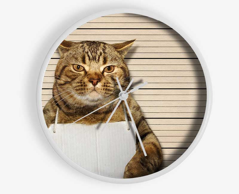 It Wasn't Me Cat Clock - Wallart-Direct UK